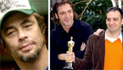 Benicio del Toro, Alejandro Amenábar y Bardem respectivamente
