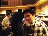 Galindo en el estudio de grabacion