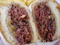 oinkster pastrami sandwich