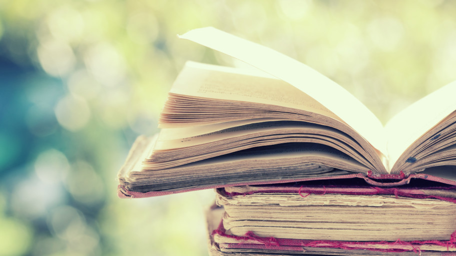Close up on old book
