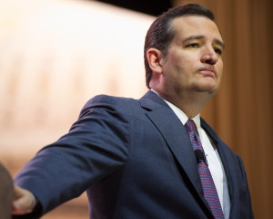 NATIONAL HARBOR, MD - MARCH 6, 2014: Senator Ted Cruz (R-TX) spe