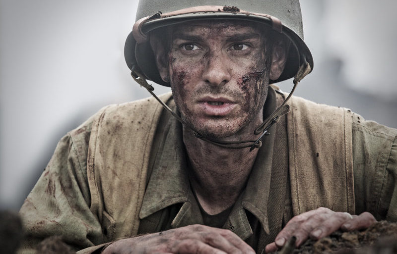 Andrew Garfield as Desmond Doss in Hacksaw Ridge