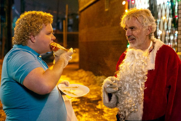 Bad Santa 2 Thurman Merman Eating Pizza with Willie Soke