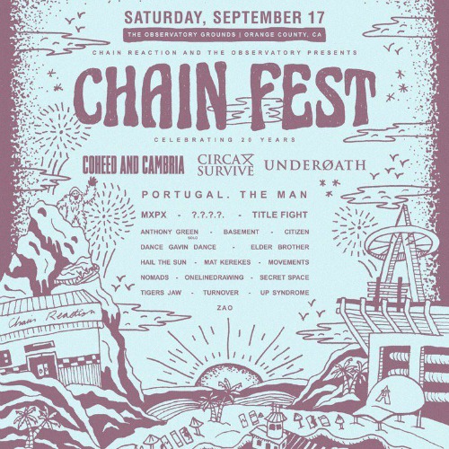 Chain Fest Celebrates 20 Years with Underoath, Dance Gavin Dance, Title Fight, and much more!
