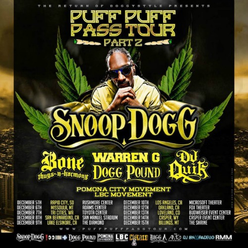 Puff Puff Pass Tour Part 2 Featuring Snoop Dogg And Friends Al Borde