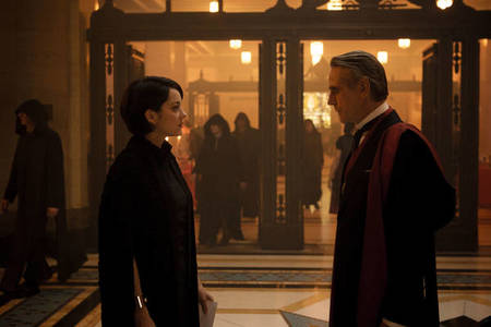 Marion Cotillard as Sophia Rikkin and Jeremy Irons as Alan Rikkin in ASSASSIN'S CREED. Photo Credit: Kerry Brown.