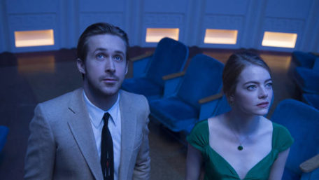 Mia (Emma Stone) and Sebastian (Ryan Gosling) in La La Land.