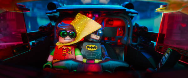 Michael Cera as Dick Grayson and Will Arnett as Batman in The Lego Batman Movie