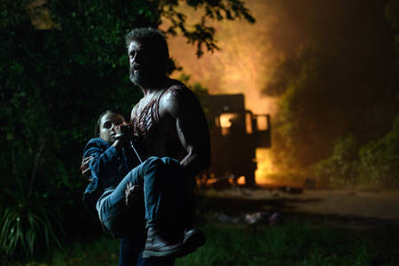 Hugh Jackman as Logan/Wolverine and Dafne Keen as Laura in LOGAN