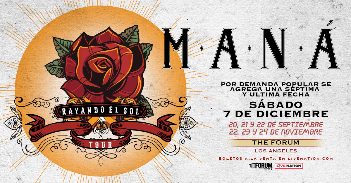 Mana Adds Seventh Performance In Los Angeles For Rayando El Sol Tour Al Borde